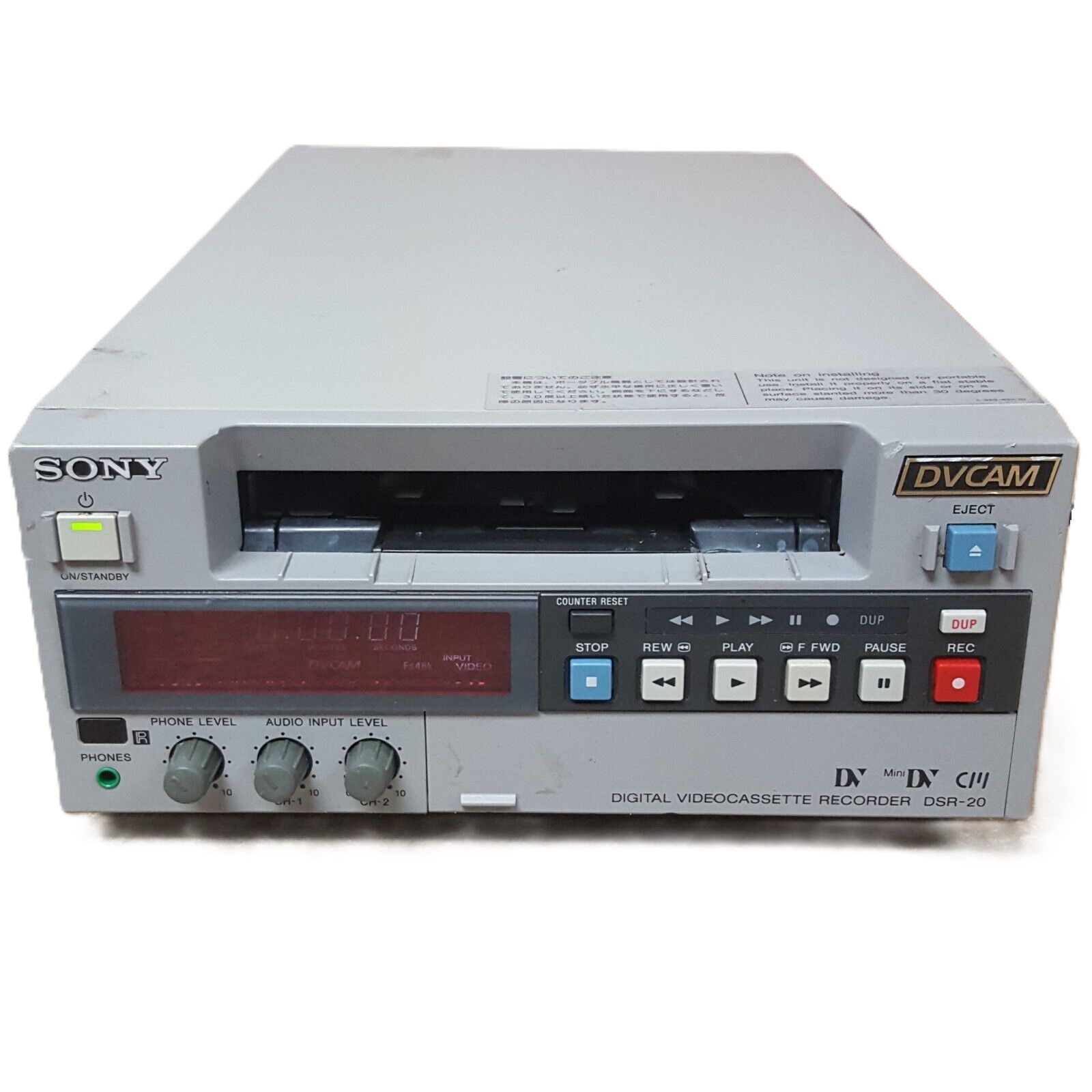 Sony DSR-20 DVCAM / DV / MiniDV VTR Player/Recorder Questions & Answers